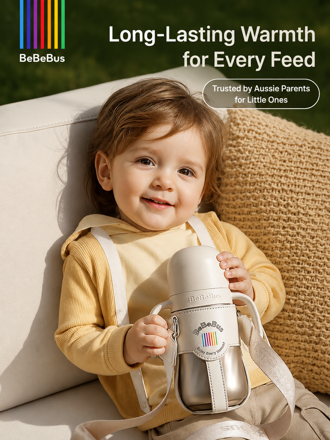 BeBeBus Crystal Baby Insulated Bottle S316L 270ML BeBeBus